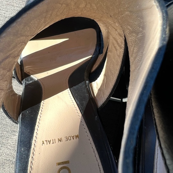 EUC Fendi 37 Black Leather Platform Sandals Genuine - Picture 9 of 11